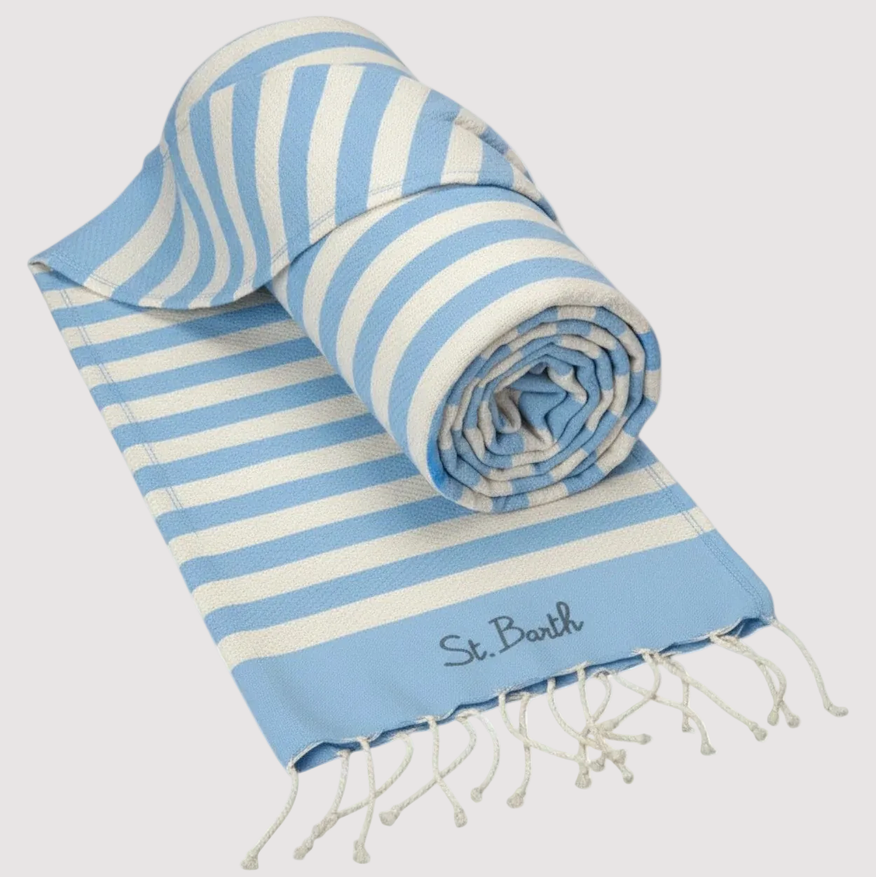 Mc2 Saint Barth telo mare in cotone a righe azzurre