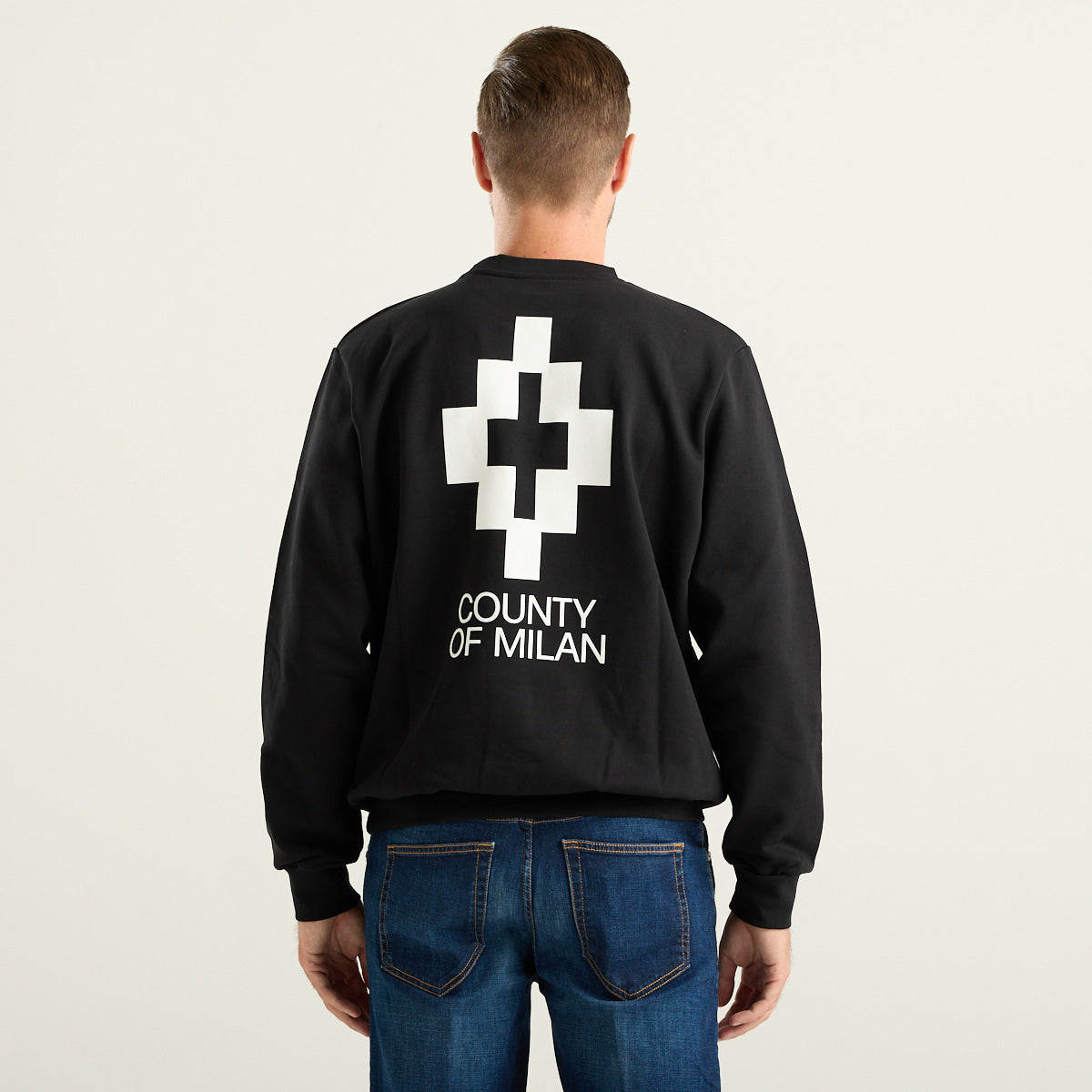 Marcelo Burlon County of Milan Felpa Cross Uomo Nera