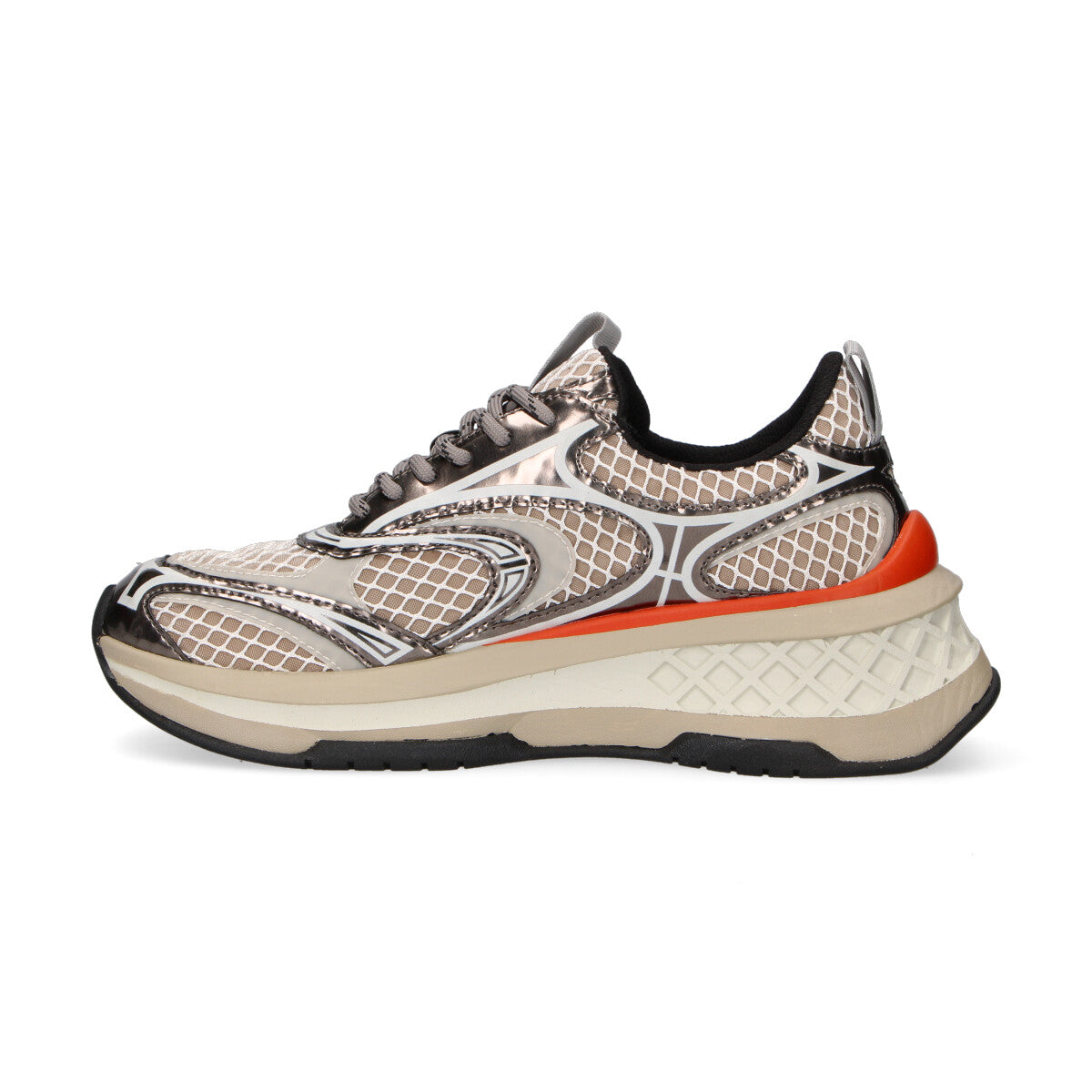 Emanuelle Vee sneaker in nylon grigio specchiato
