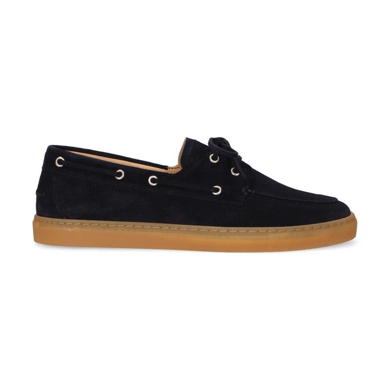 Copenhagen scarpa da barca camoscio blu