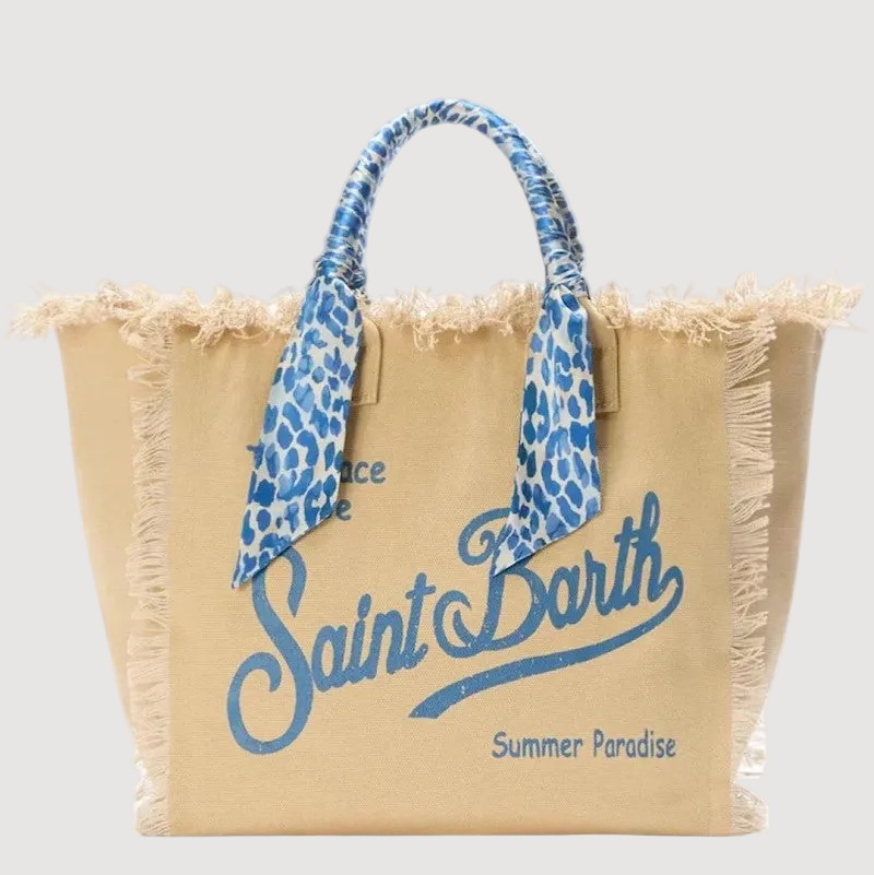 Mc2 Saint Barth borsa Vanity Foulard Blue Safari