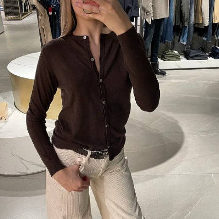 Haveone maglia in tessuto marrone