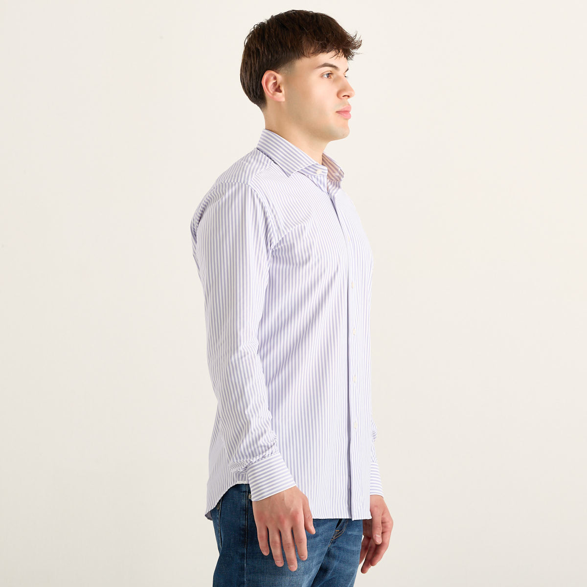 Xacus camicia active a righe bianca e lilla