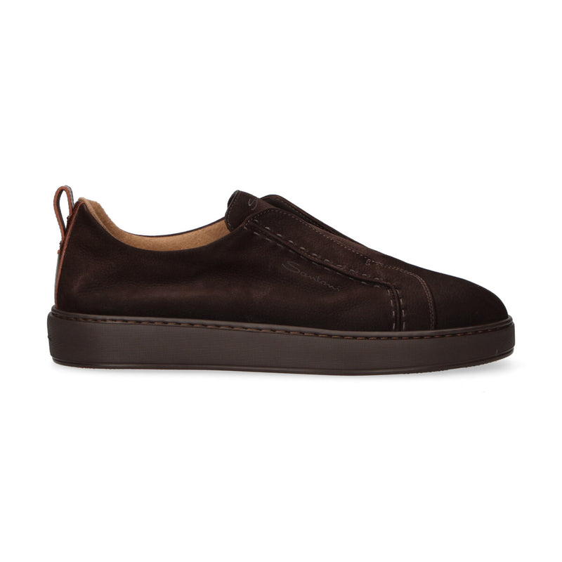 Santoni sneaker in nabuk testa di moro