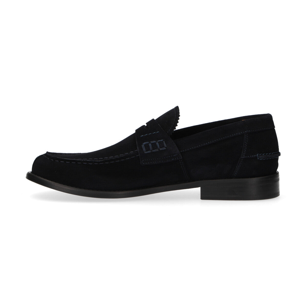 Giano mocassino in camoscio blu