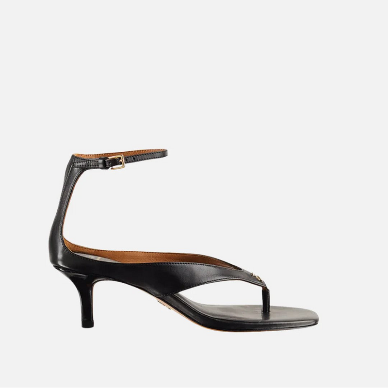 Patrizia Pepe sandalo infradito con cinturino in pelle nera