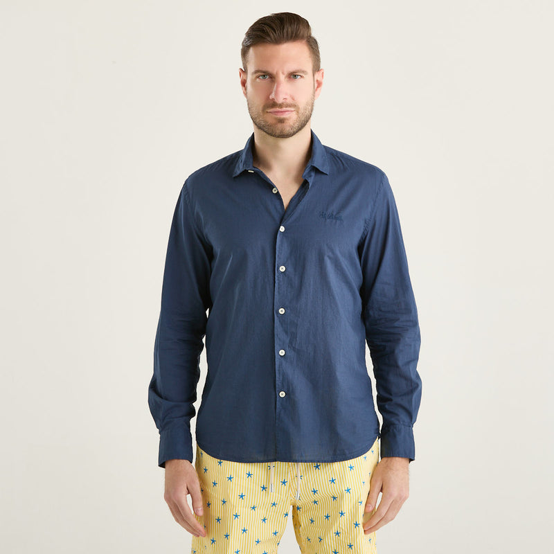 Mc2 Saint Barth camicia leggera blue navy
