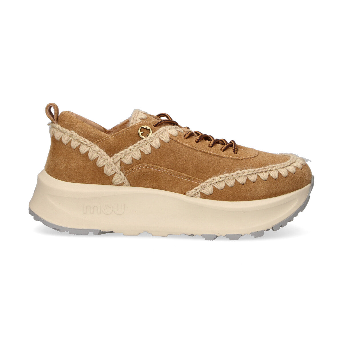 Mou sneaker Speed Eskimo Lace-up in camoscio tabacco