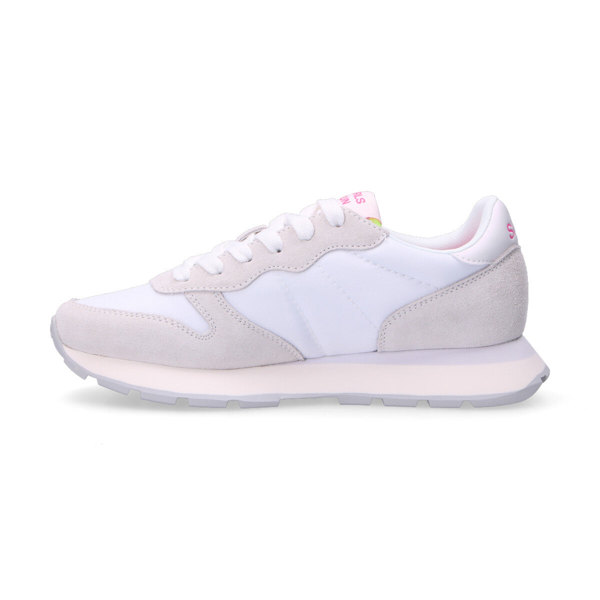 Sun68 sneaker Ally Solid in camoscio e nylon bianca