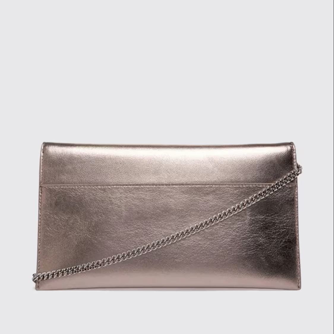 Patrizia Pepe pochette Fly in pelle piombo