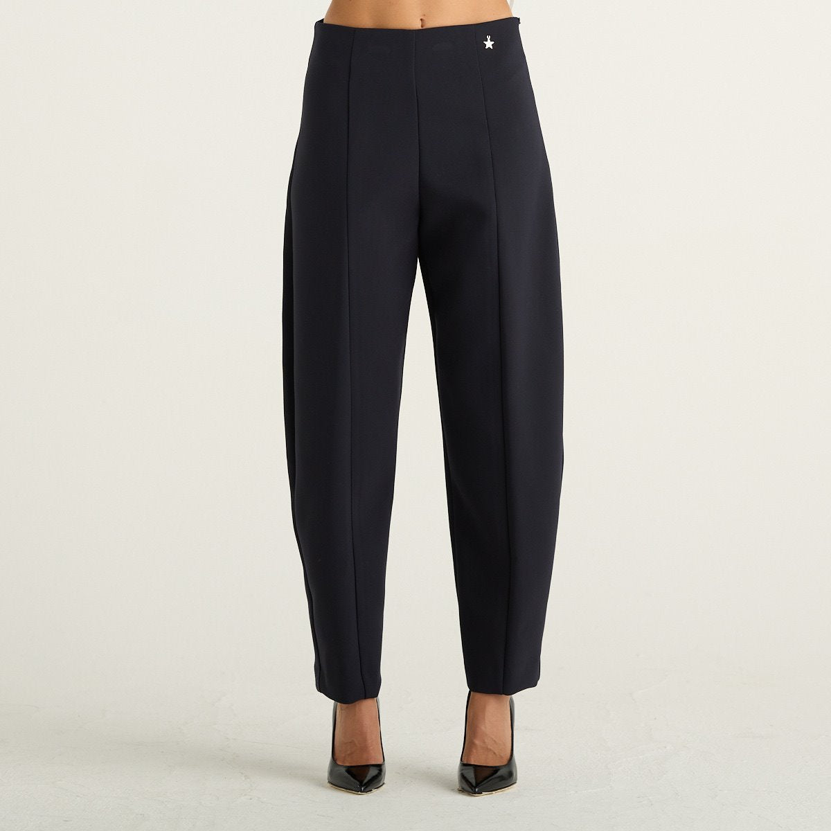Souvenir pantaloni donna carrot fit blu navy