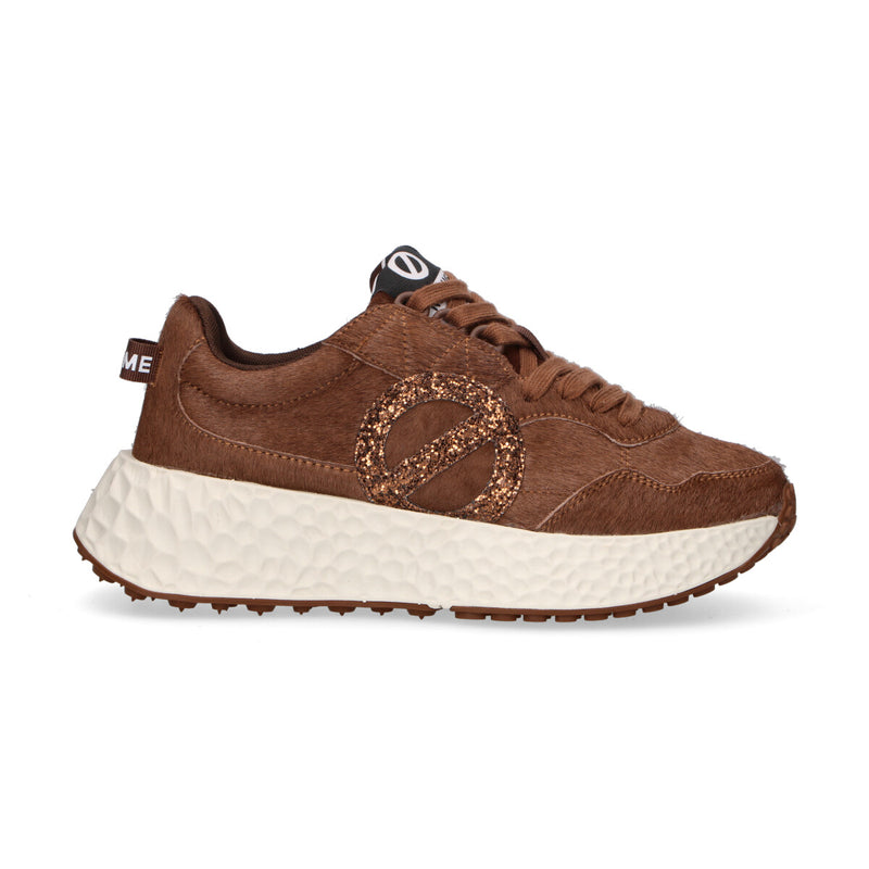 No Name sneaker Carter Jogger in cavallino marrone