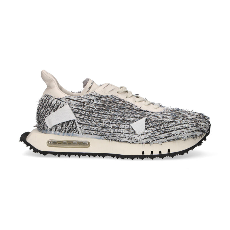 BePositive sneaker Race in camoscio grigia