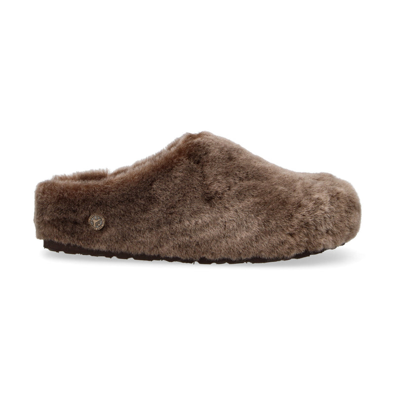 Birkenstock ciabatta Amsterdam Wrapped Shearling tortora