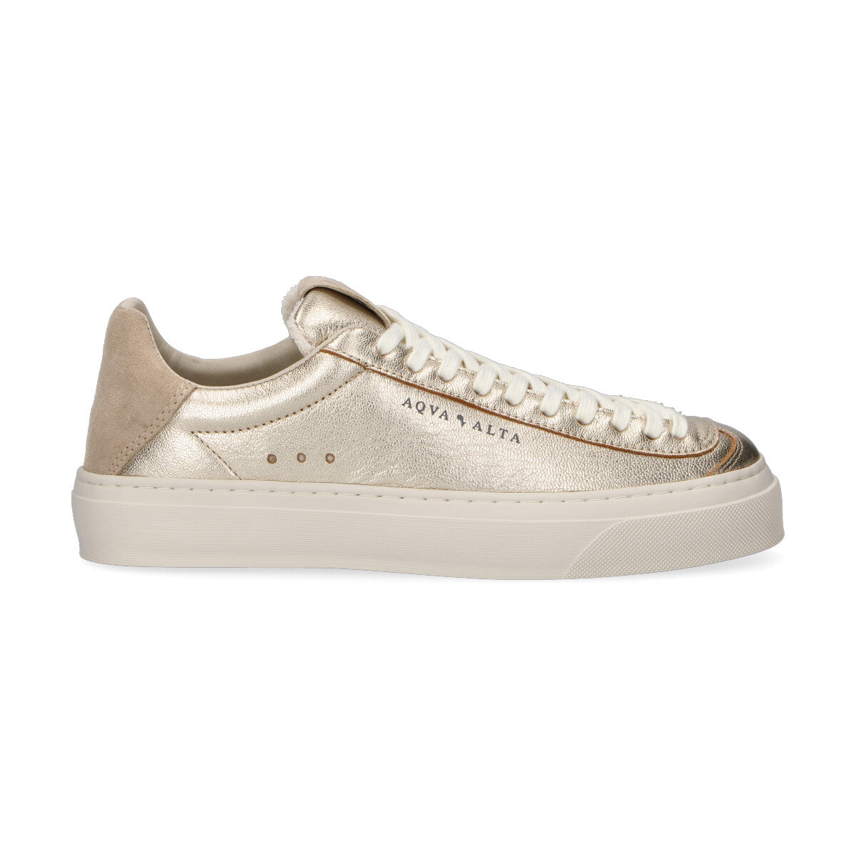 Aqva Alta sneaker Doge in pelle platino