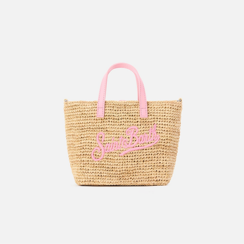 Mc2 Saint Barth borsa Raffia City Micro rosa