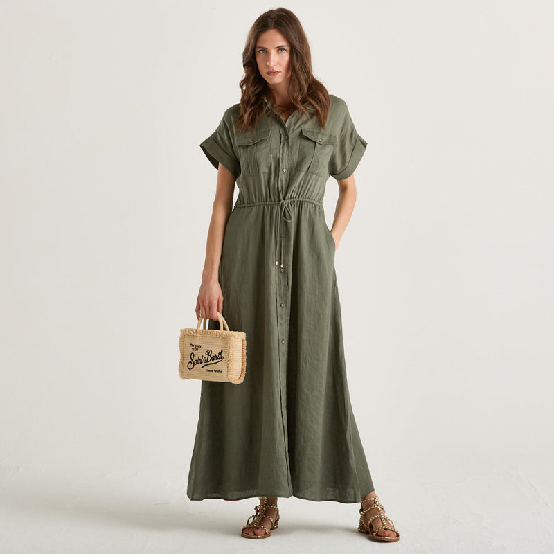 Mc2 Saint Barth chemisier linen military