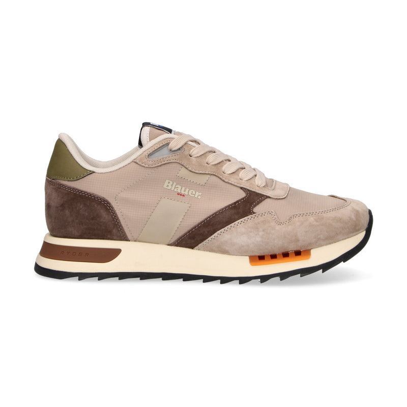 Blauer sneaker Ryder in nylon beige