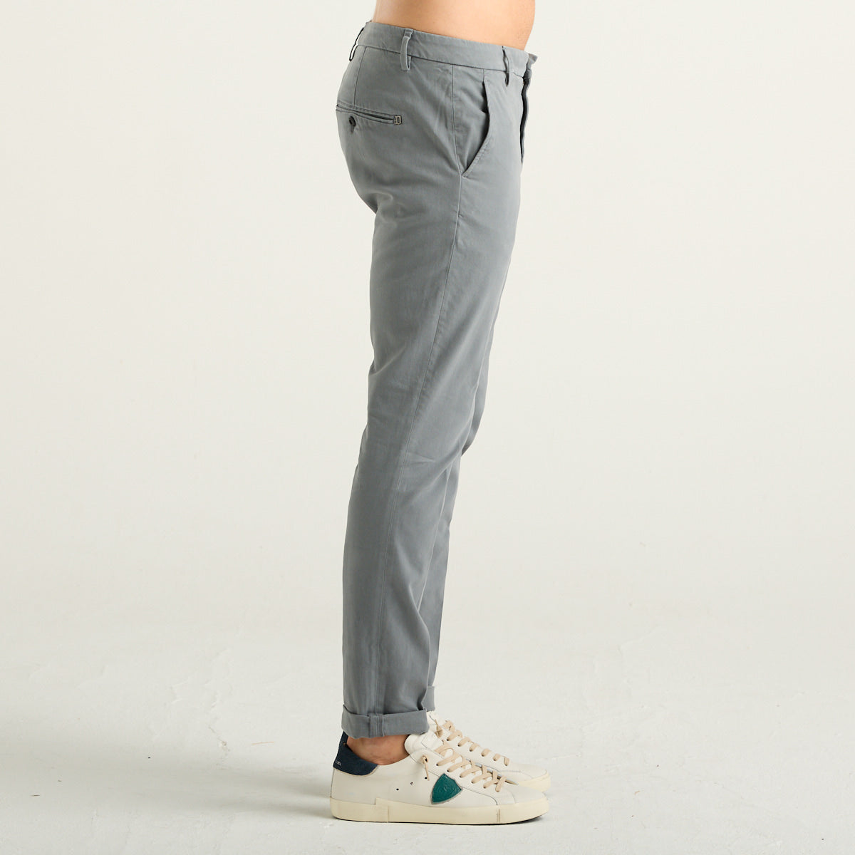 Dondup Pantalone Gaubert Slim Uomo Grigio Roccia