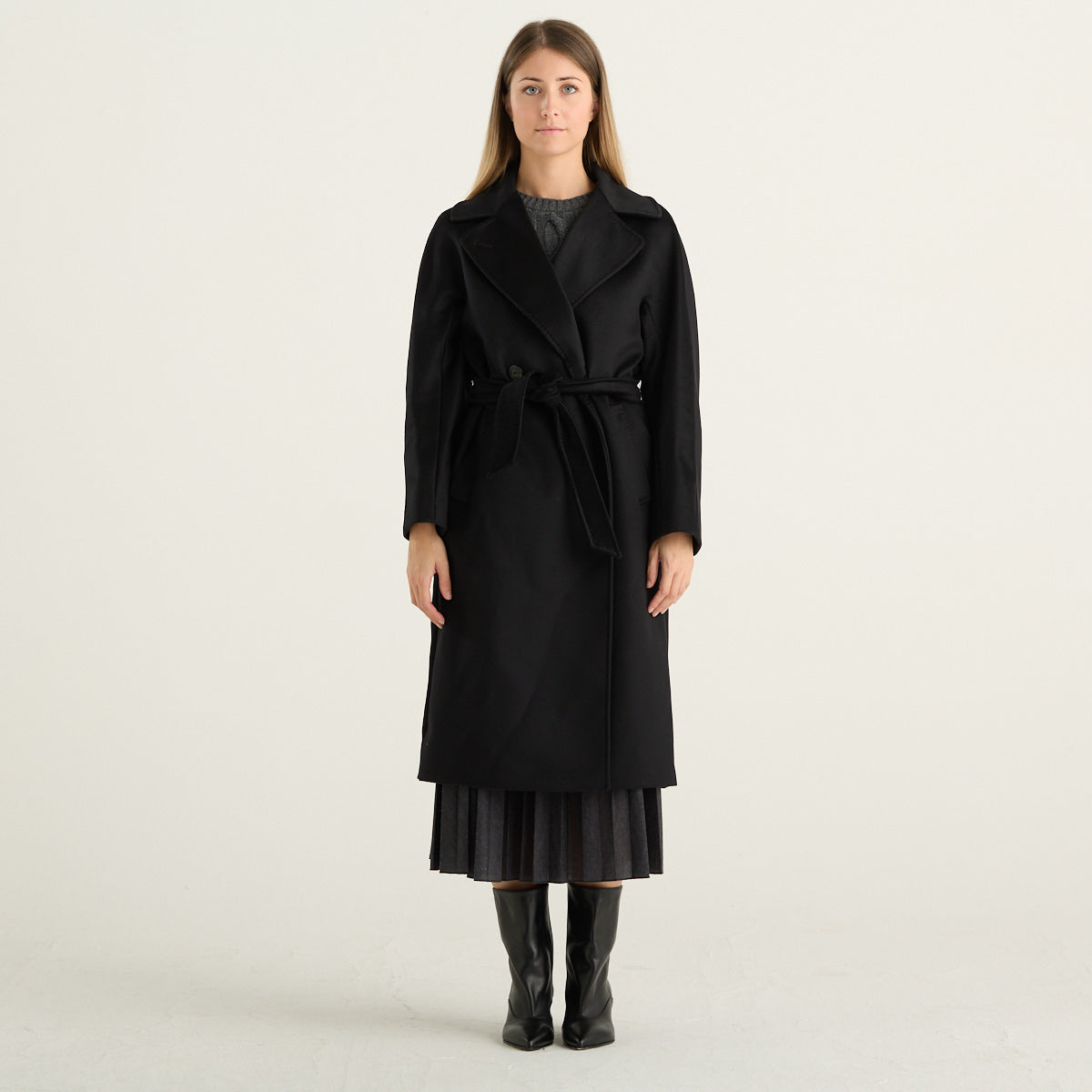 Cappotto Donna Nero Weekend Max Mara Resina