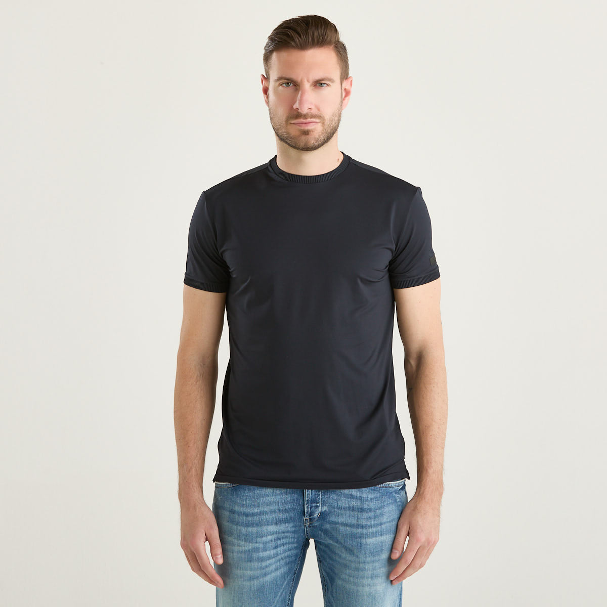 RRD t-shirt in tessuto tecnico girocollo blu