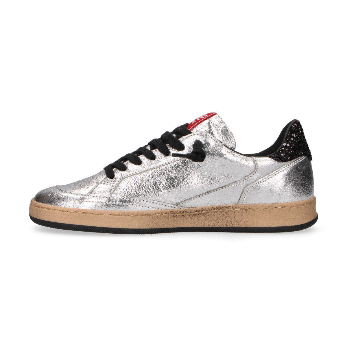 4B12 Sneakers Donna Playnew argento e glitter