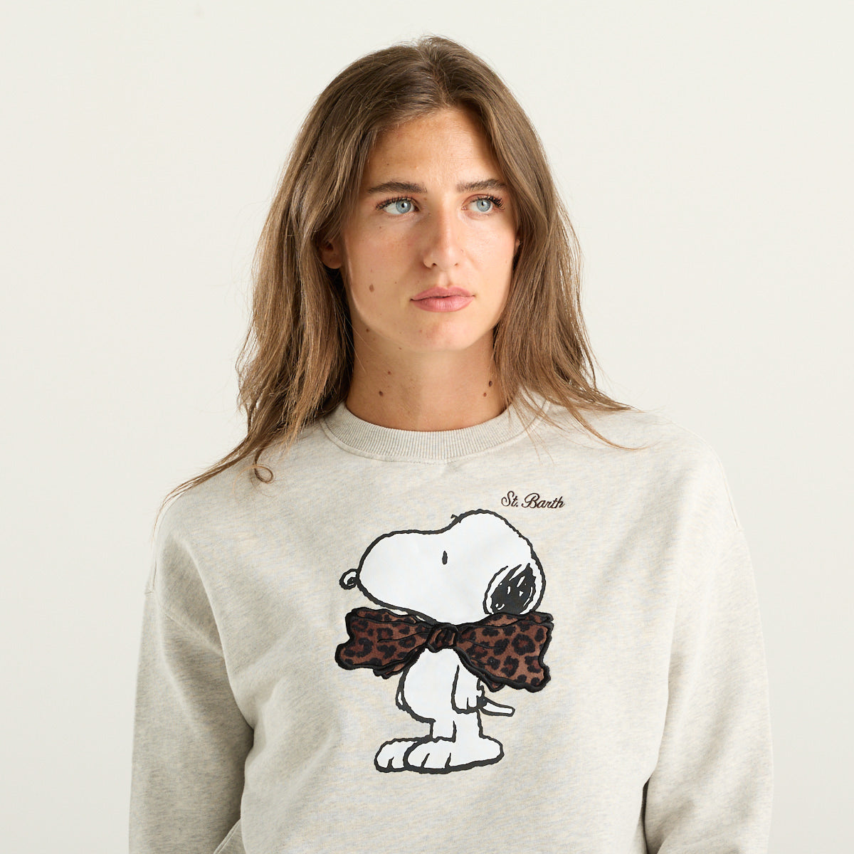 MC2 Saint Barth Felpa Donna Snoopy Grigia