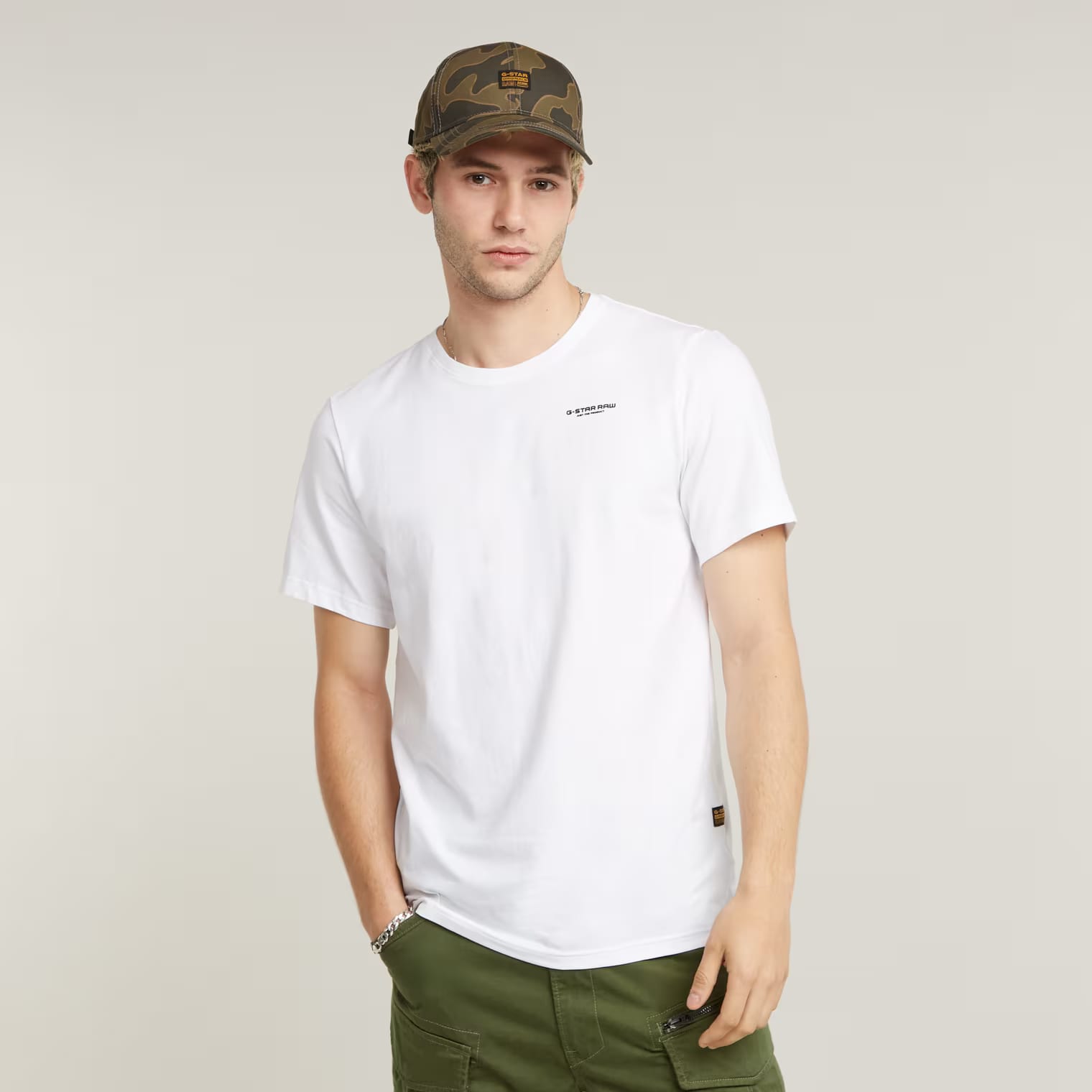G-Star T-shirt Slim Base bianca