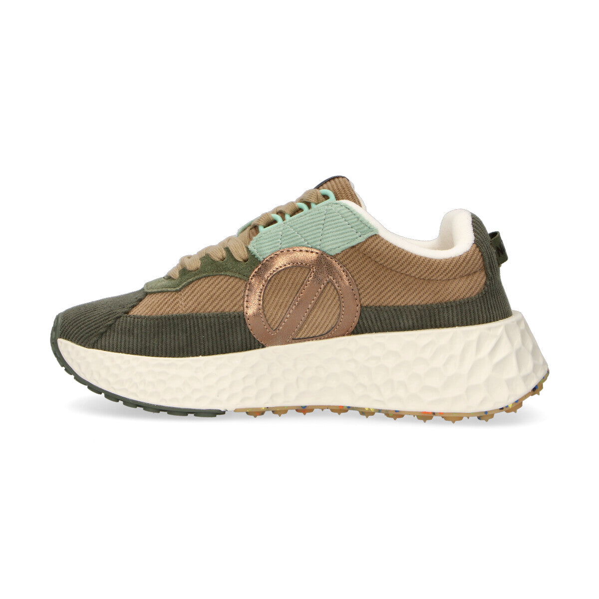 No Name sneaker Carter Runner in velluto a coste verde
