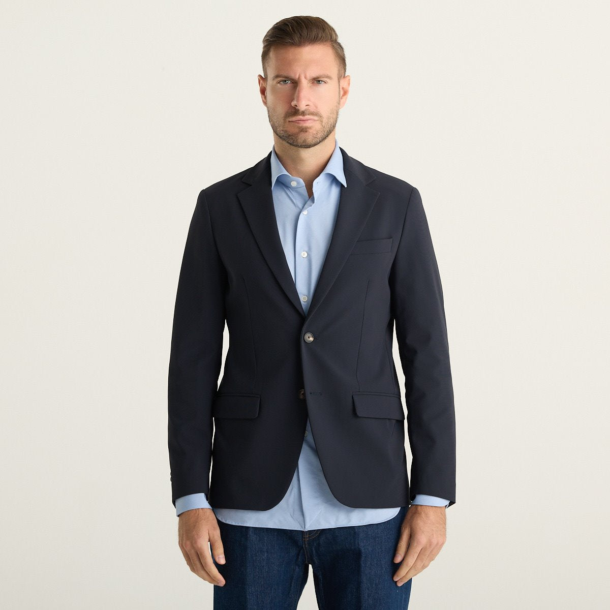 RRD Surflex Winter Micro Blazer Giacca Uomo Blu Navy con Revers