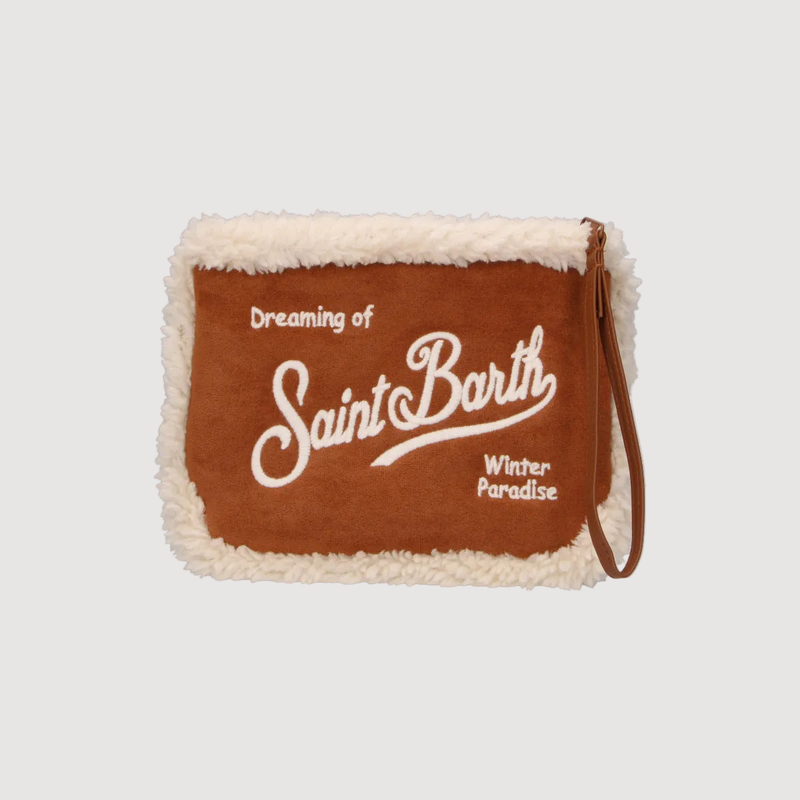 Mc2 Saint Barth pochette Aline Shearling cuoio