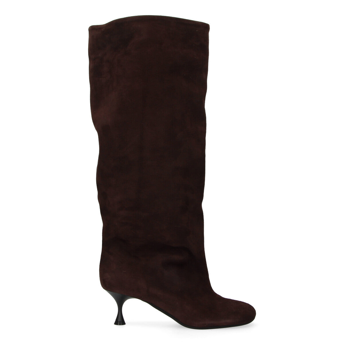 Poeve stivale Fina Knee-High in camoscio testa di moro