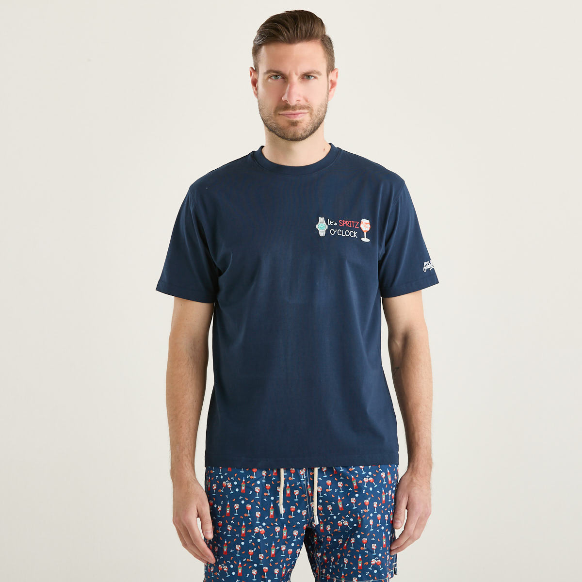 Mc2 Saint Barth t-shirt spritz clock blu
