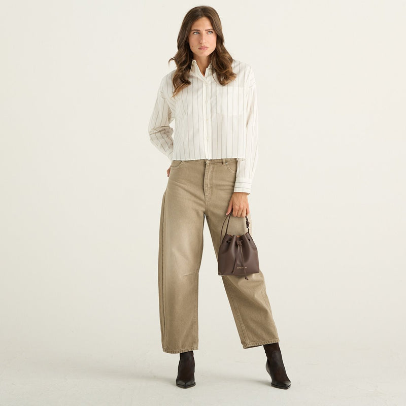 Weekend Max Mara camicia donna Certosa in cotone a righe con inserto stampato