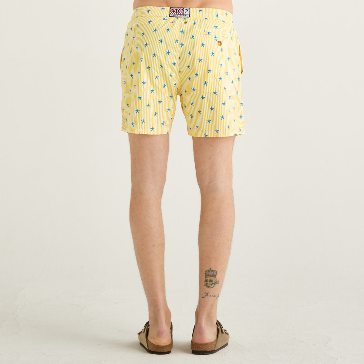 Mc2 Saint Barth costume vega stripes giallo