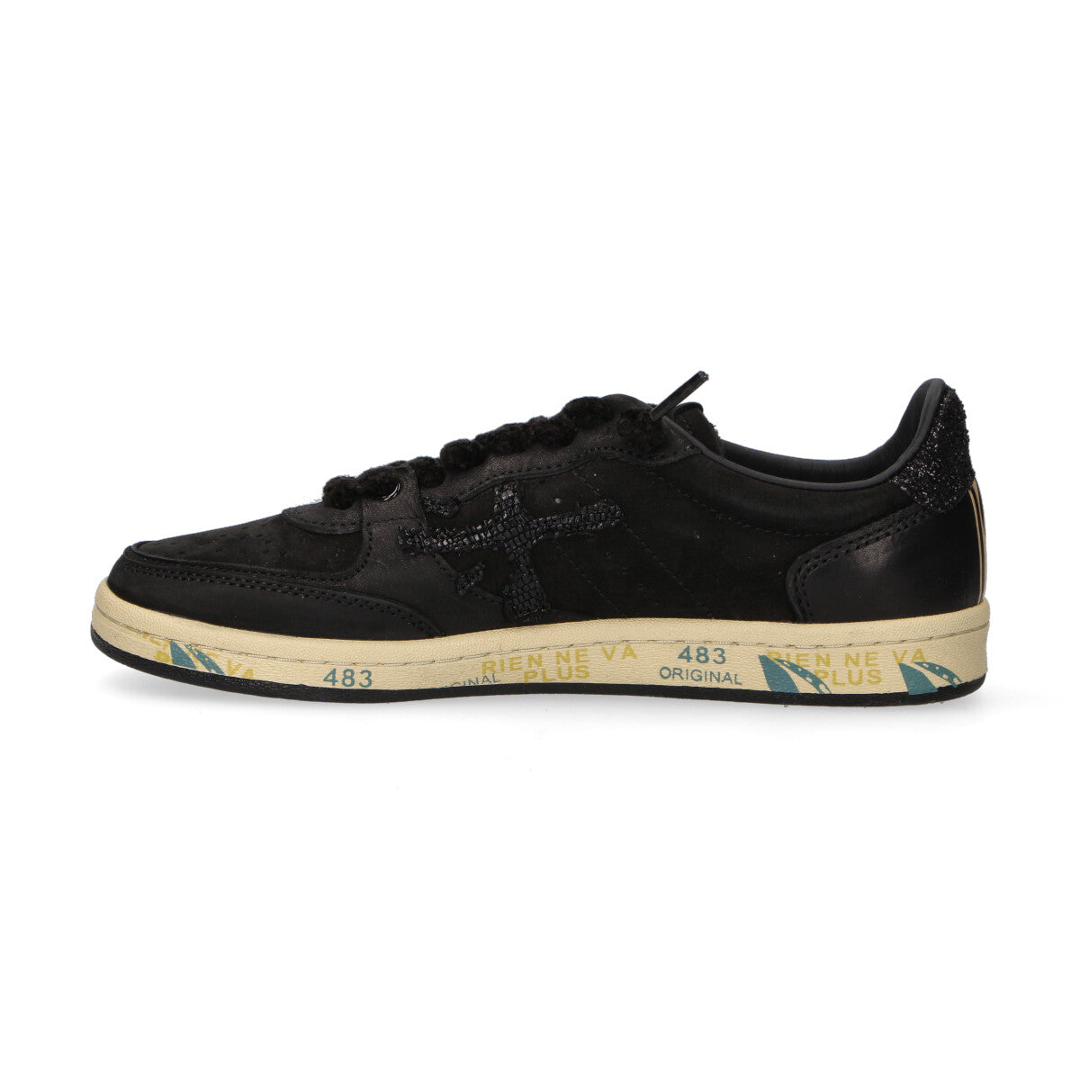 Premiata sneaker Bsktclayd in camoscio nera