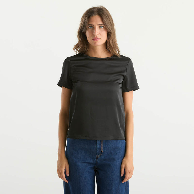 Weekend Maxmara blusa in maglia girocollo nera