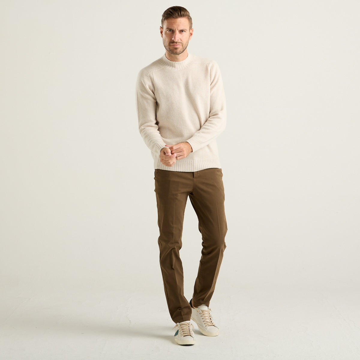 PT Torino Master Pantalone Slim Uomo Marrone Tabacco