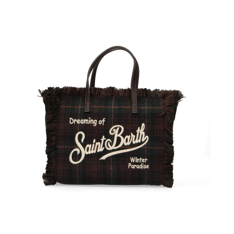 Mc2 Saint Barth borsa Colette Wool in Tartan