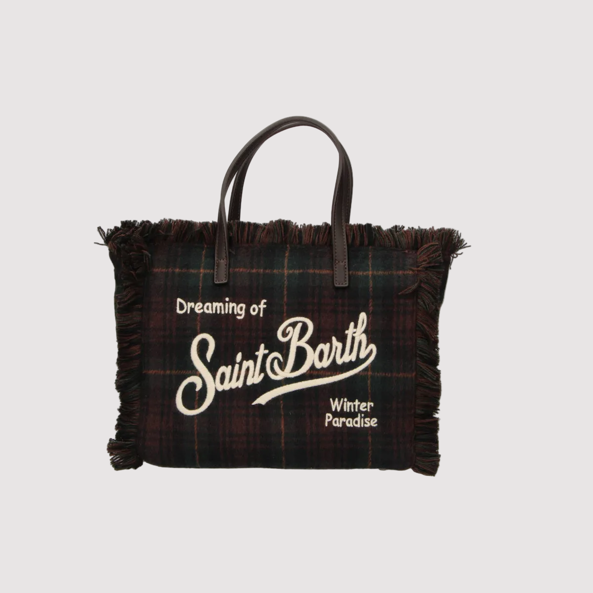 Mc2 Saint Barth borsa Colette Wool in Tartan
