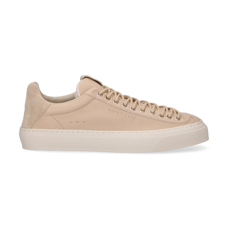Aqva Alta sneaker Doge in pelle beige