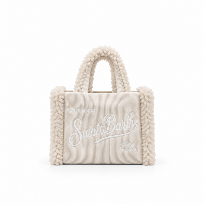 Mc2 Saint Barth borsa Vanity Mini shearling beige