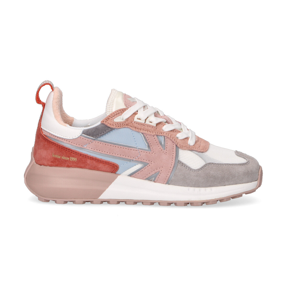 Kaotiko sneaker Detroit in nylon salmone