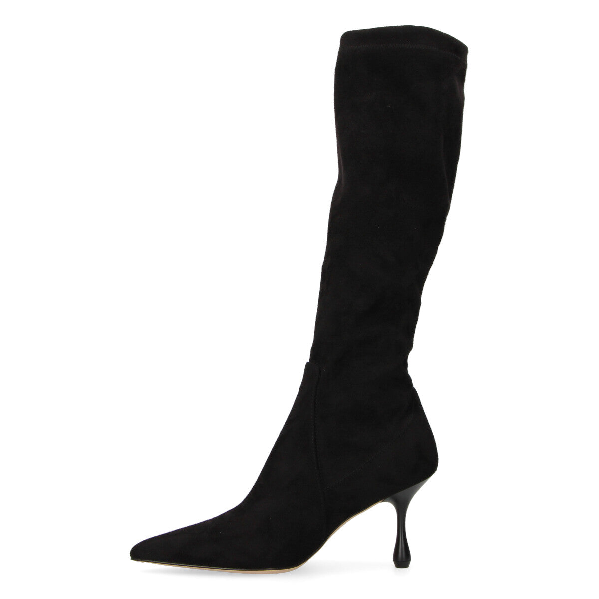 Anna F. stivale stretch in camoscio nero