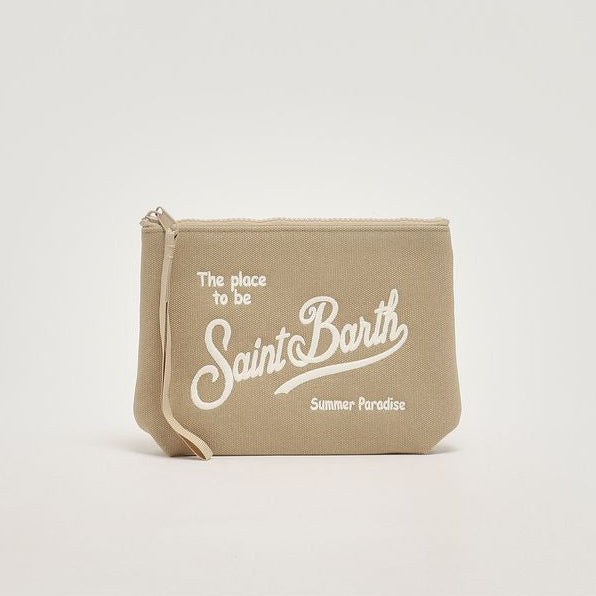 Mc2 Saint Barth pochette Aline Canvas beige