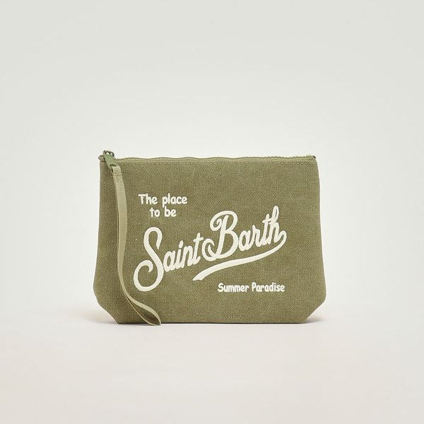 Mc2 Saint Barth pochette Aline canvas verde
