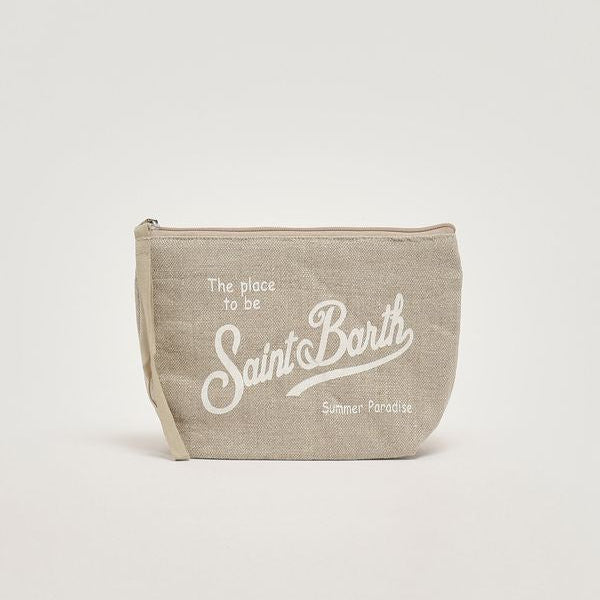 Mc2 Saint Barth pochette Aline in lino beige