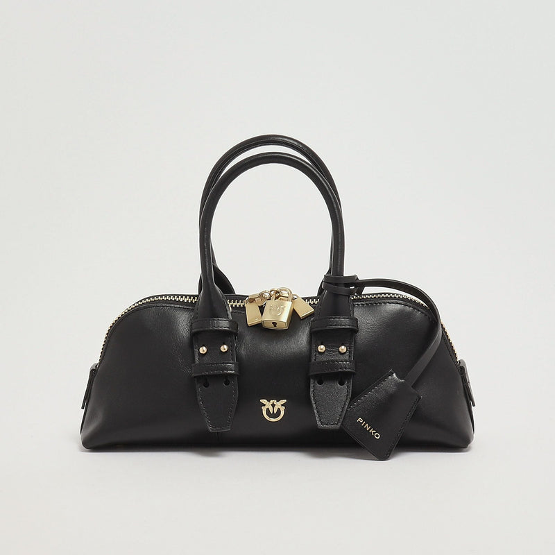 Pinko Mini Bowling Bag Baguette pelle oro