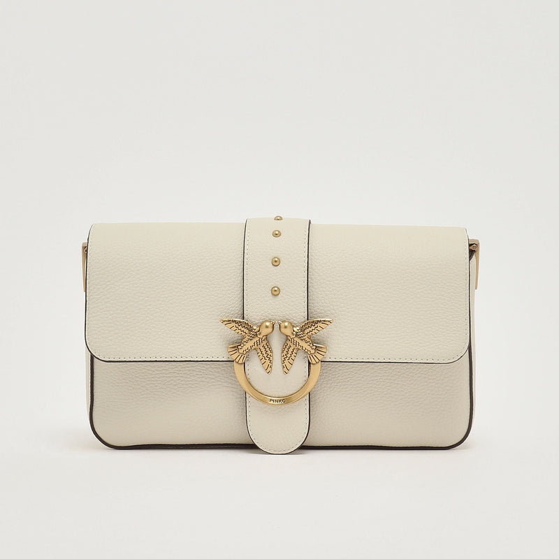 Pinko borsa Love one Classic Slouchy pelle bianca