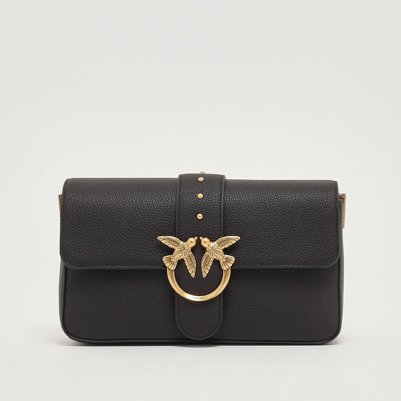 Pinko borsa Love one Classic Slouchy pelle nera